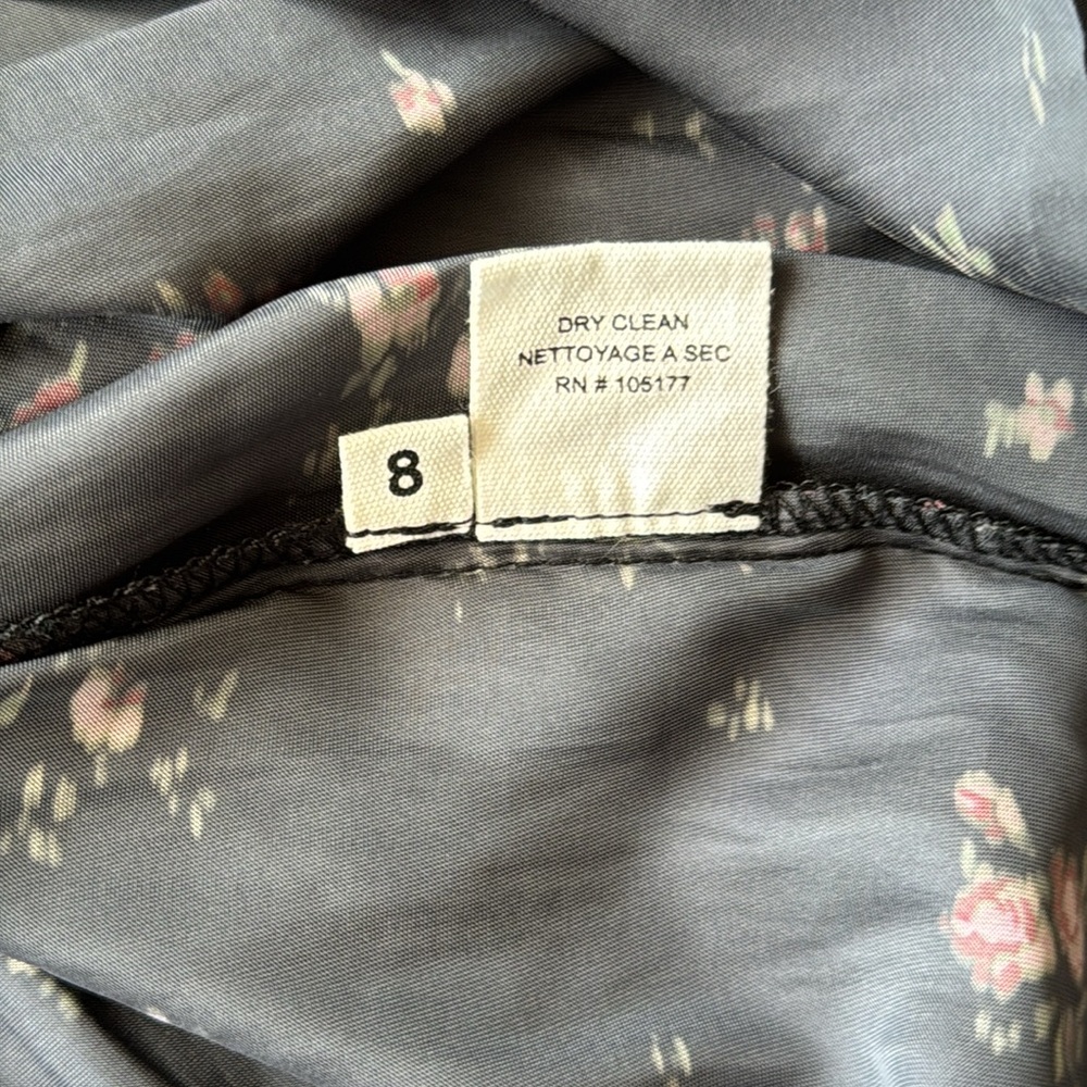 Ulla Johnson Margot Halter Neck Floral Blouse In Noir Size 8 - Picture 7 of 11
